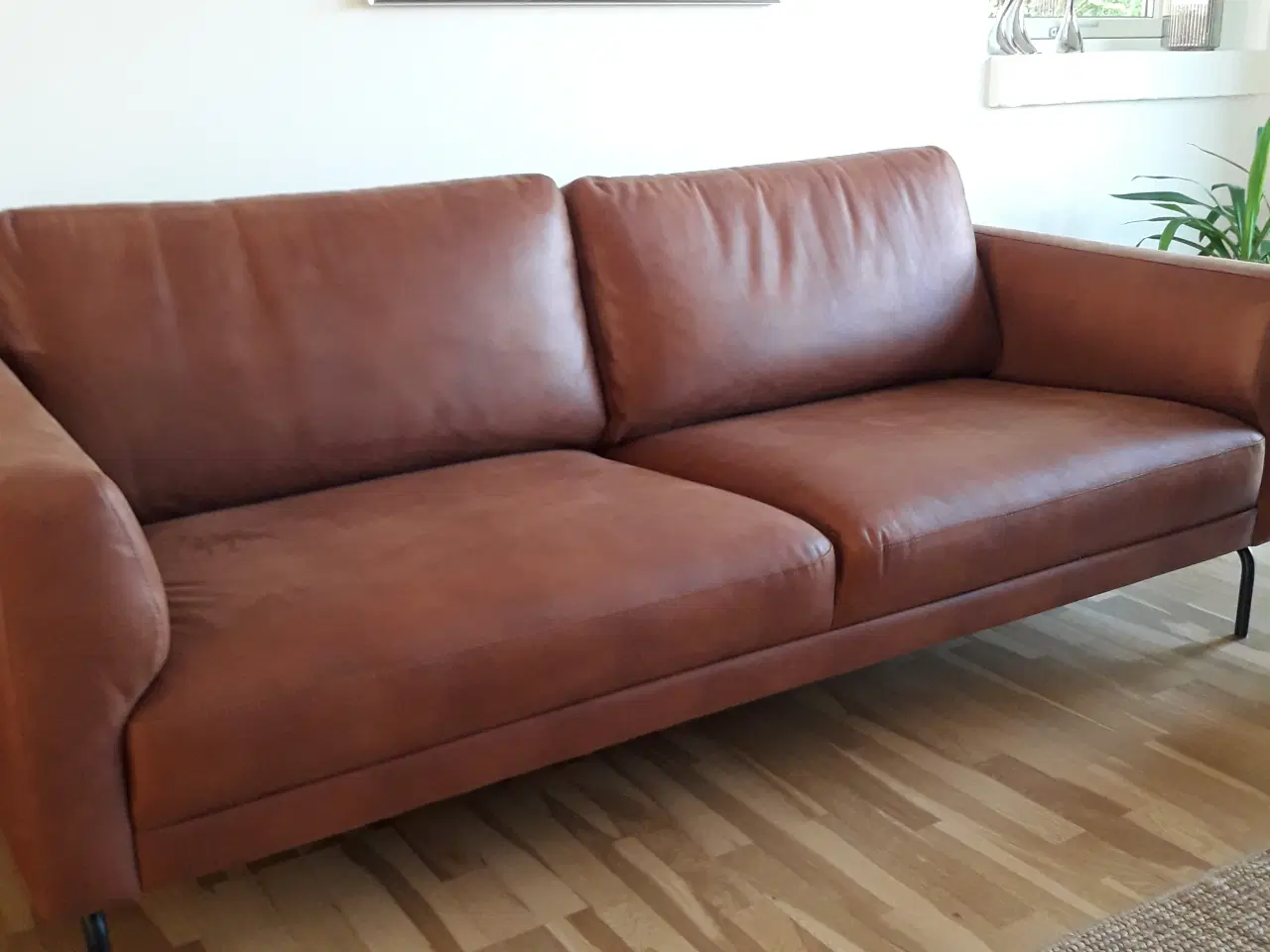 Billede 2 - Lædersofa, 3 pers i kentucky cognac