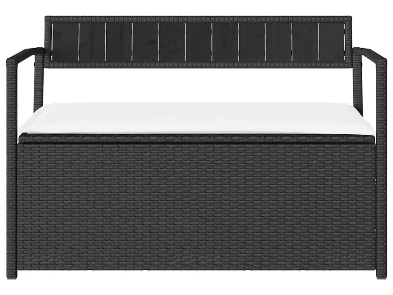 Billede 4 - Opbevaringsbænk til haven med hynde polyrattan sort