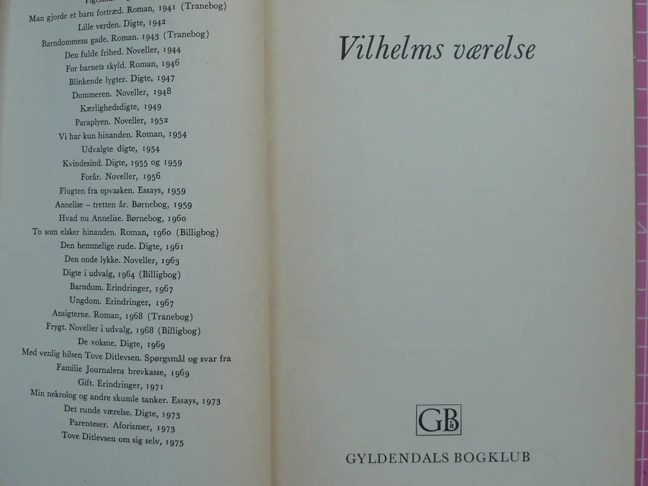 Billede 2 - Vilhelms Værelse af Tove Ditlevsen