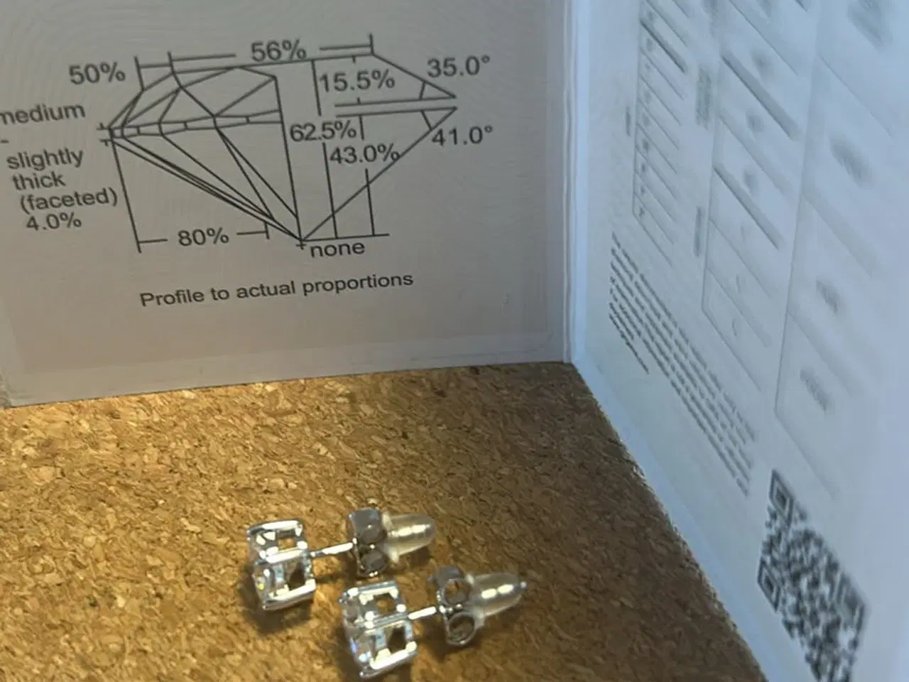 Billede 5 - Moissanite Halo øreringe 1 ct · Hvidguld · GRA-cer