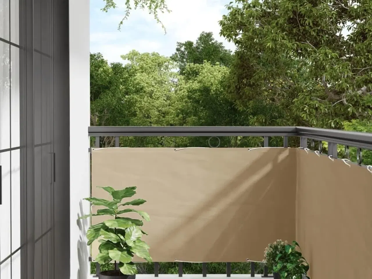 Billede 1 - Altanafskærmning 75x500 cm oxfordstof beige