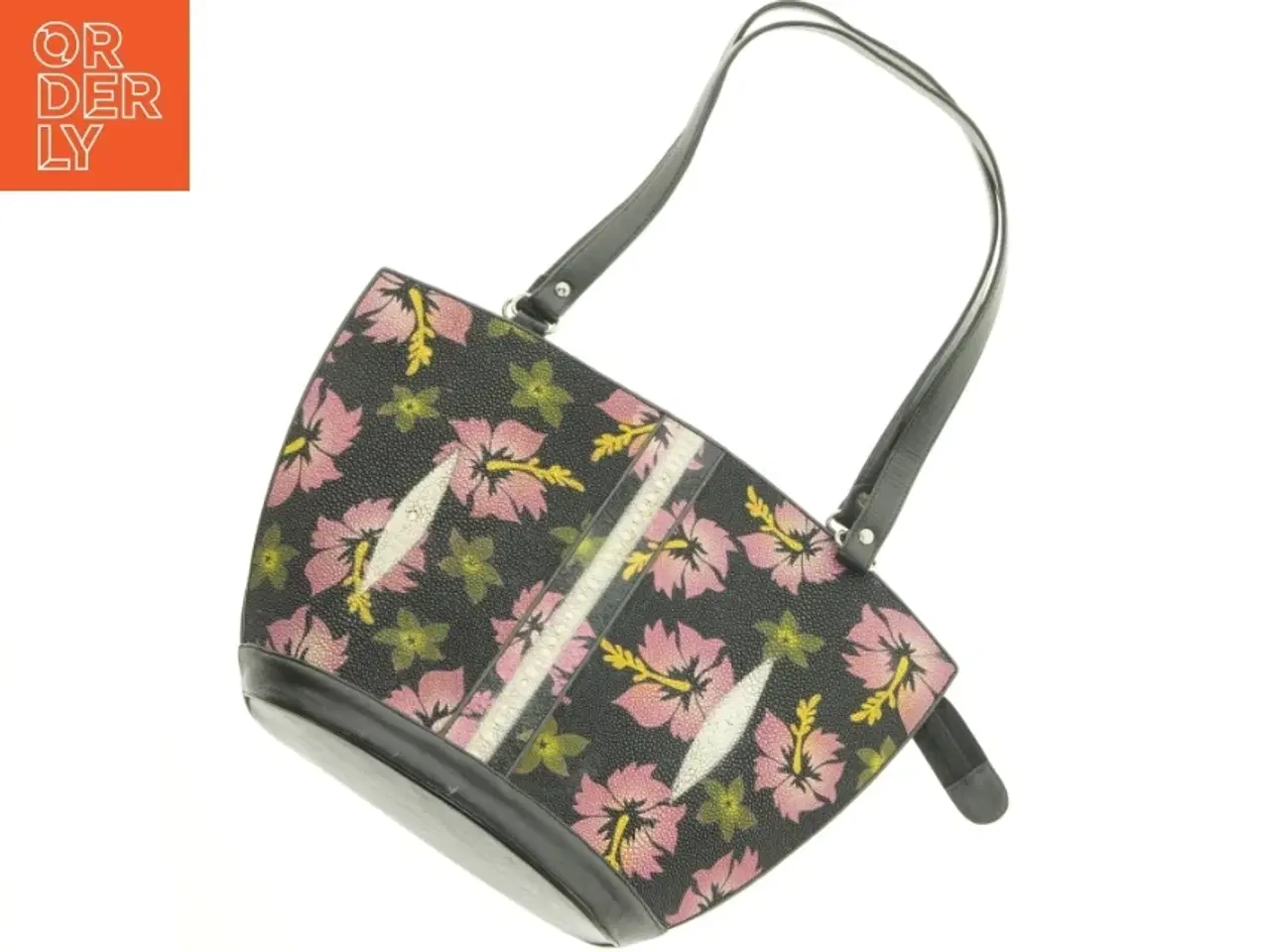 Billede 4 - Håndtaske med blomstermønster fra Stingrdy (str. 41 x 28 cm)