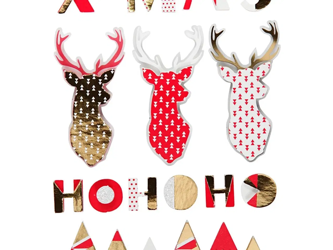 Billede 1 - 3D Rensdyr Stickers - 15 stk. til Kreative Projekter