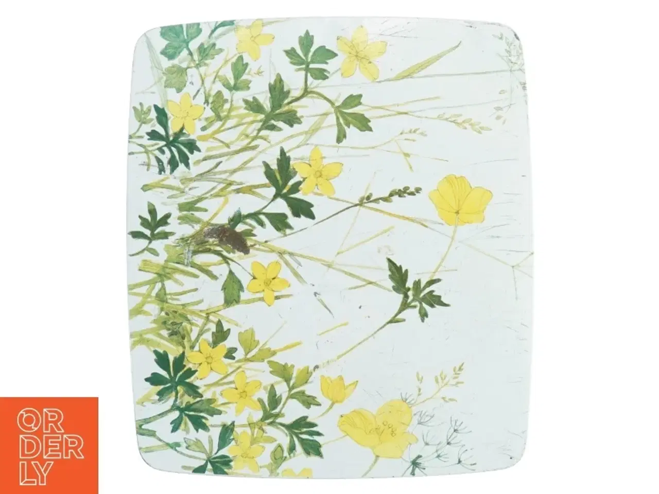 Billede 2 - Vintage Rektangulær metalæske med blomsterdesign (str. 24,5 x 21,5 cm)