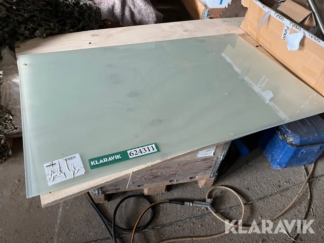 Billede 1 - Glas afskærmning ESG 154x94cm 1 styk