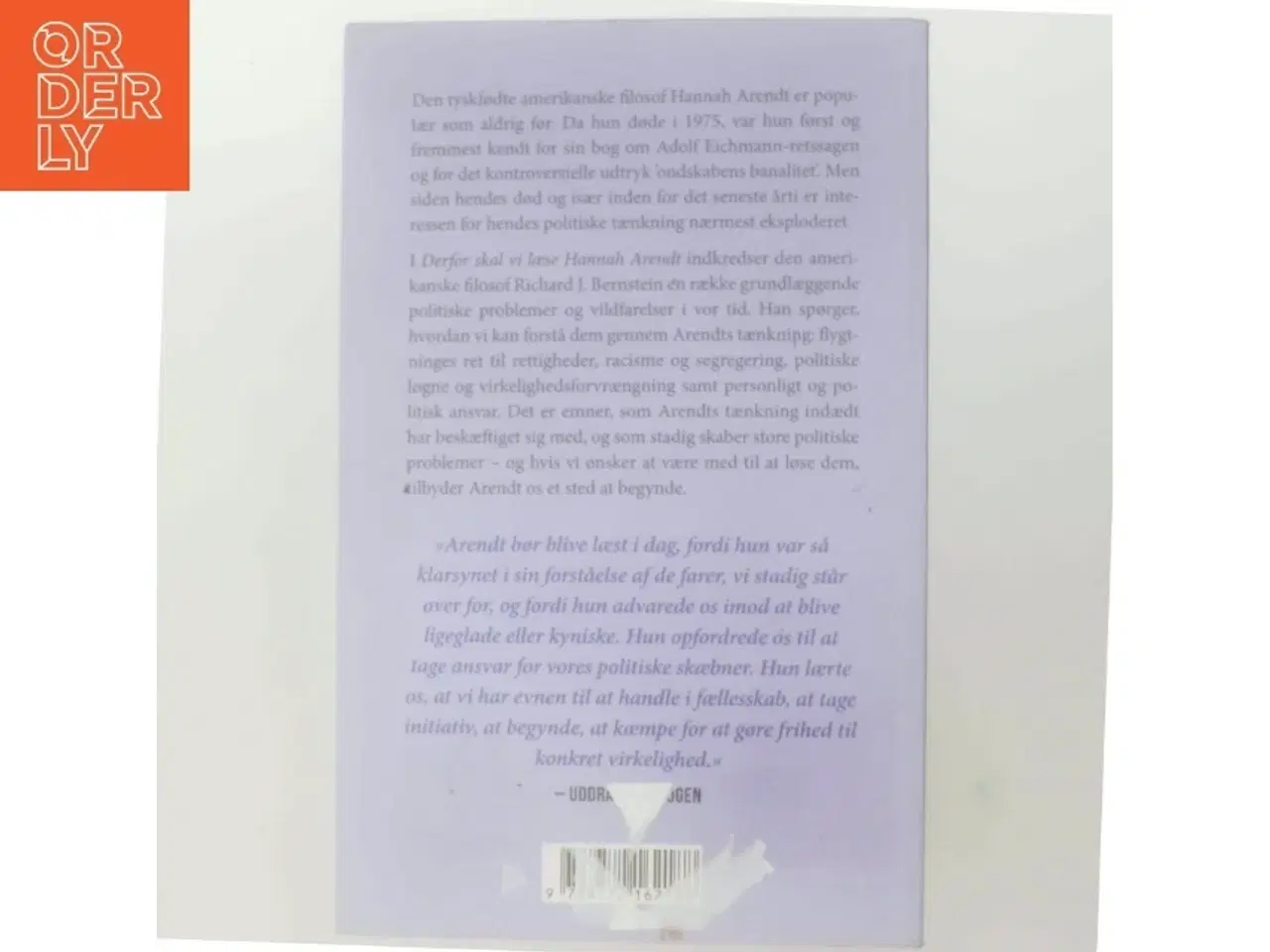 Billede 3 - Derfor skal vi læse Hannah Arendt af Richard J. Bernstein (Bog)