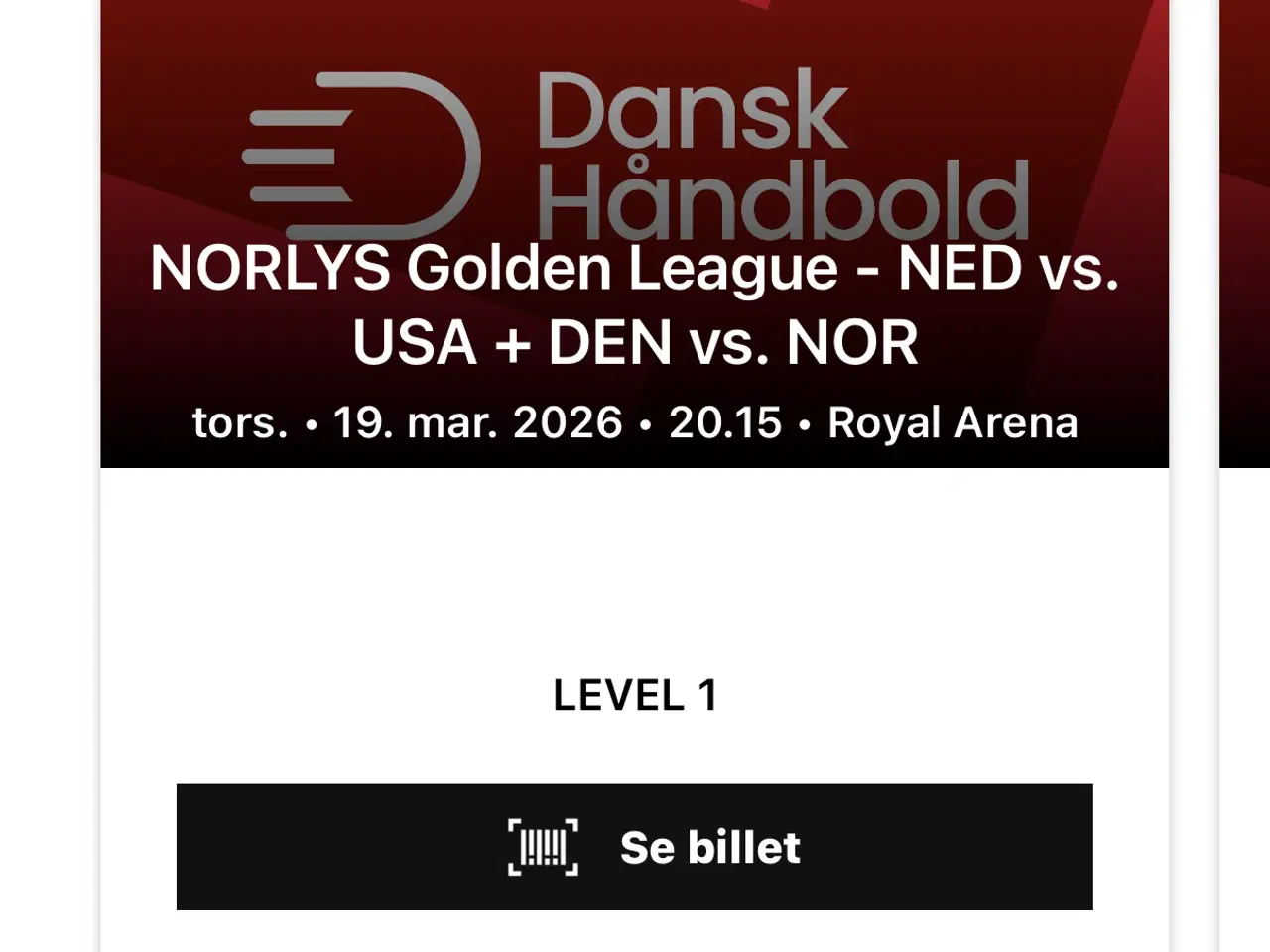 Billede 6 - Sælger 2 håndbold billetter til ALLE Norlys Golden