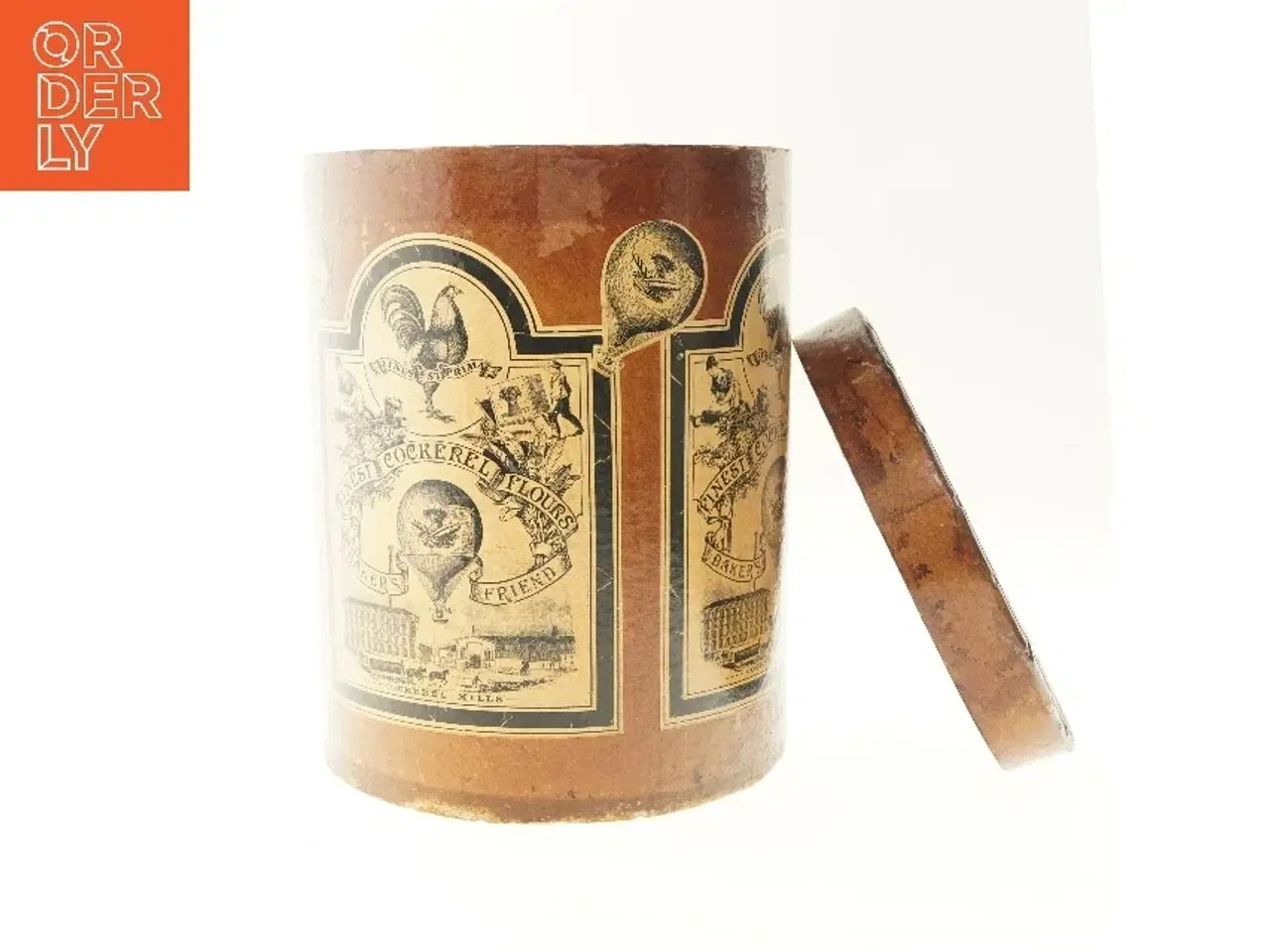 Billede 3 - Vintage kagedåse med låg (str. Ø 32x14 cm)