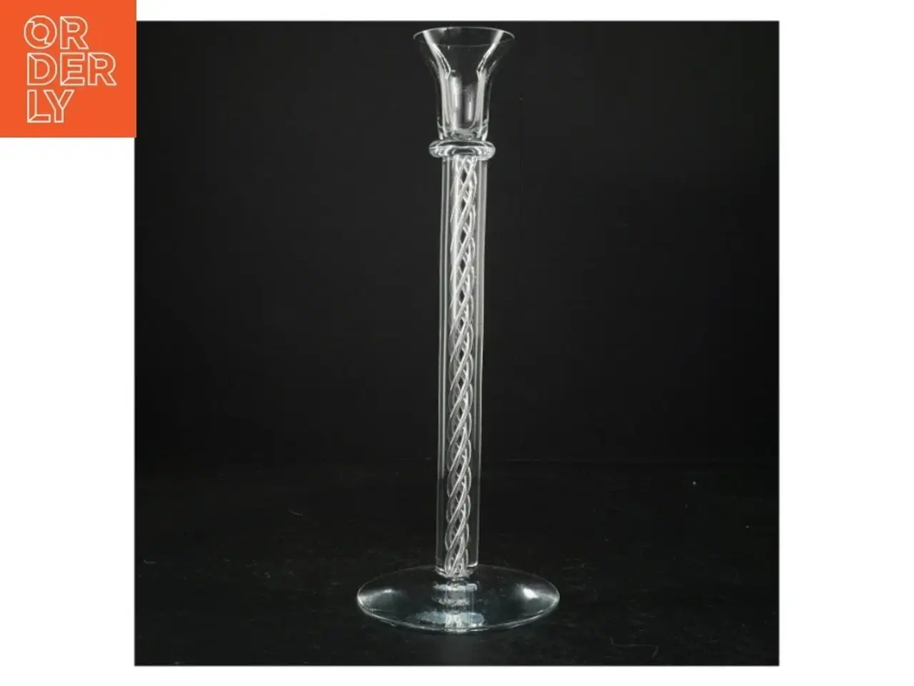 Billede 1 - Glas lysestage (str. 31,5 cm)