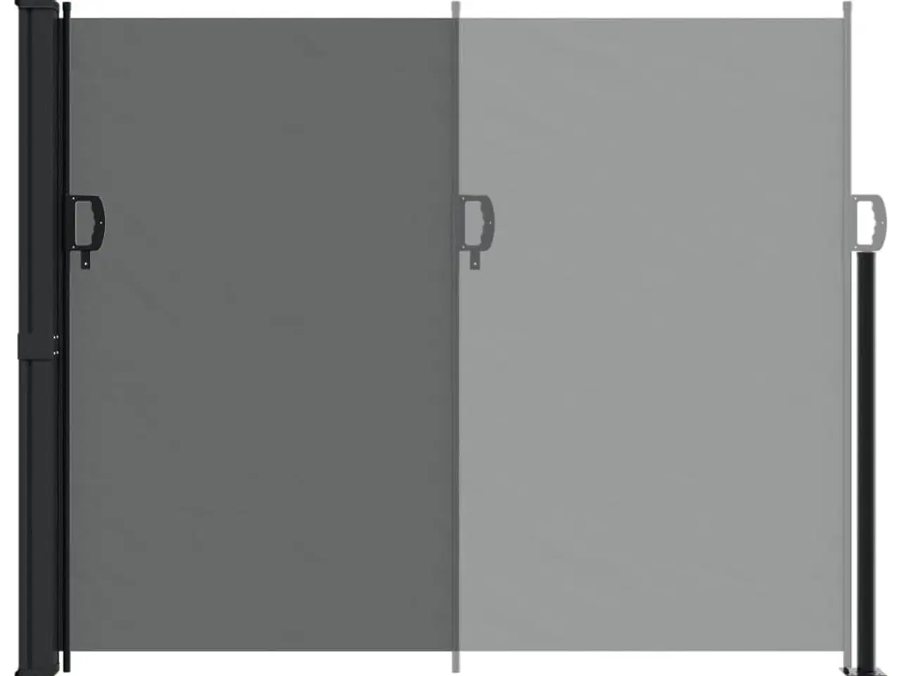 Billede 5 - Sidemarkise 160x500 cm sammenrullelig antracitgrå