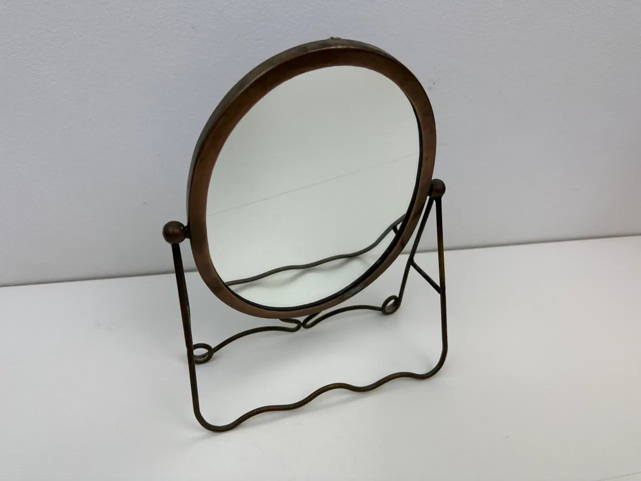 Billede 1 - Vintage bordspejl i kobber