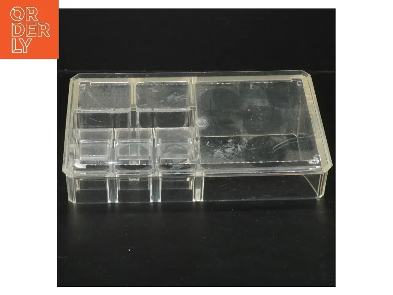 Billede 2 - Transparent plast organizer (str. 17,5x7x9,5 cm)