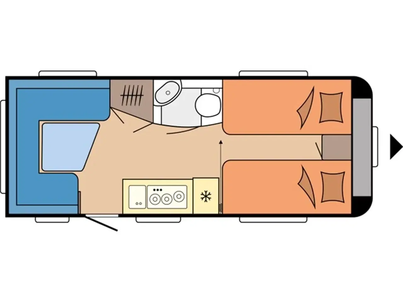 Billede 4 - 2024 - Hobby Excellent Edition 495 UL   Hobby Excellent Edition 495 UL model 2024 - Enkeltsenge - kan ses nu hos Camping-Specialisten.dk