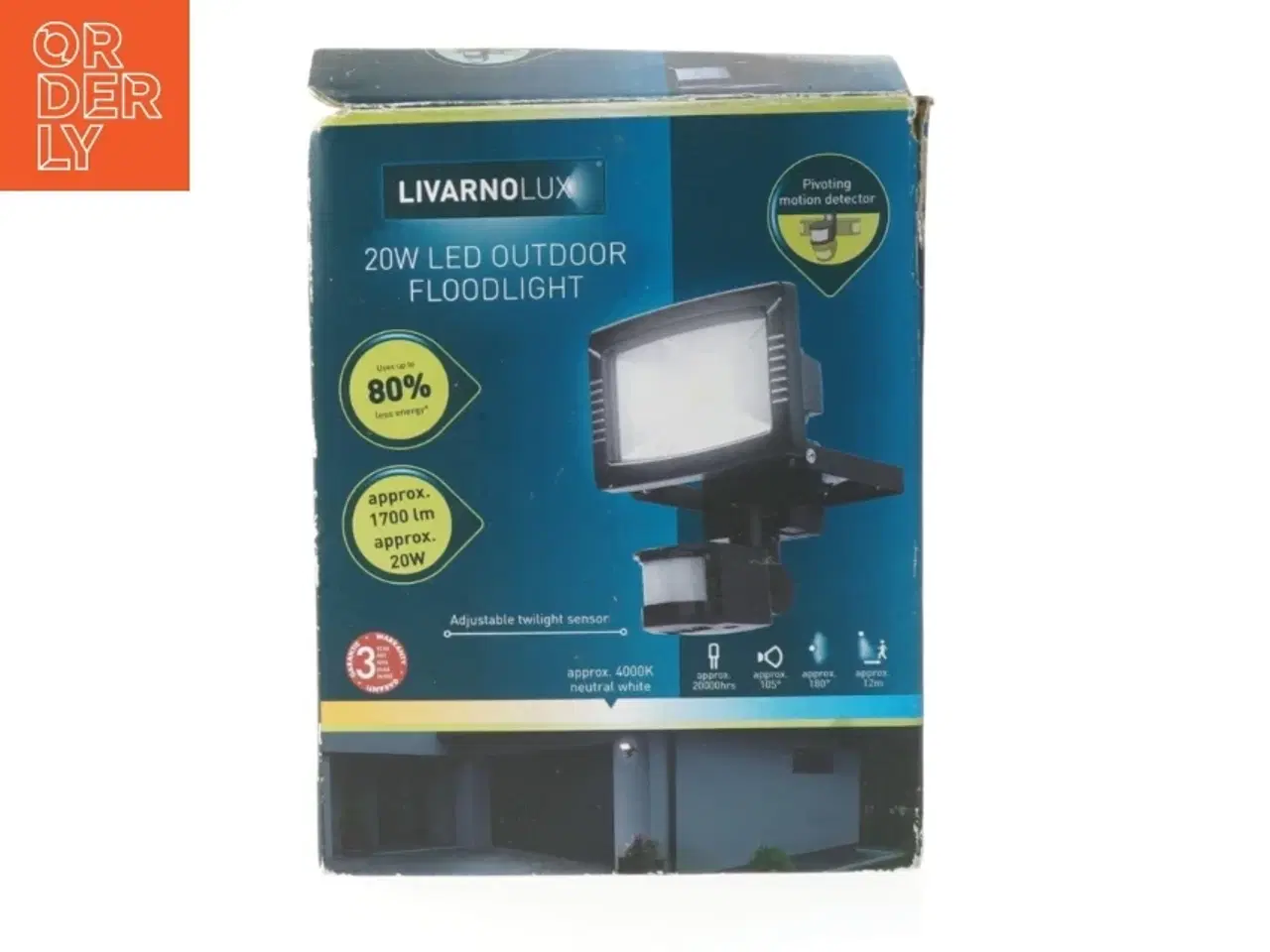 Billede 1 - 20W LED Udendørs Projektør fra Livarnolux (str. 18x15 cm)