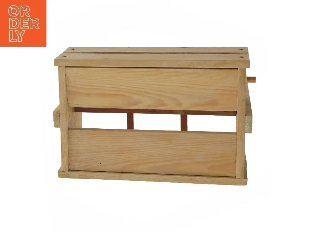 Billede 3 - Trækasse med 6 rum og håndtag - til krea eller til øl (str. 27x29,5 cm)