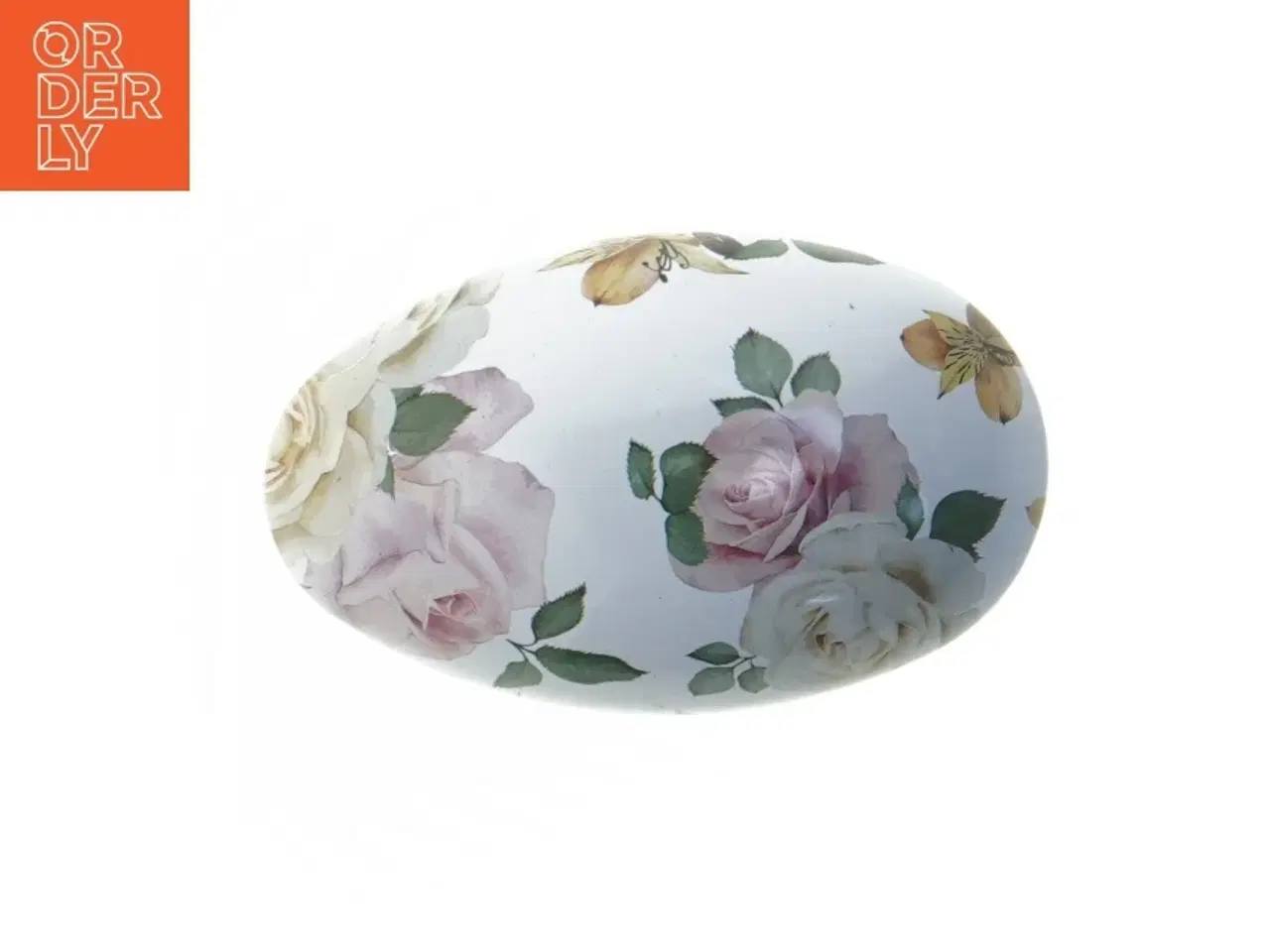 Billede 1 - Dekorativt æggeformet boks (str. 13 cm)