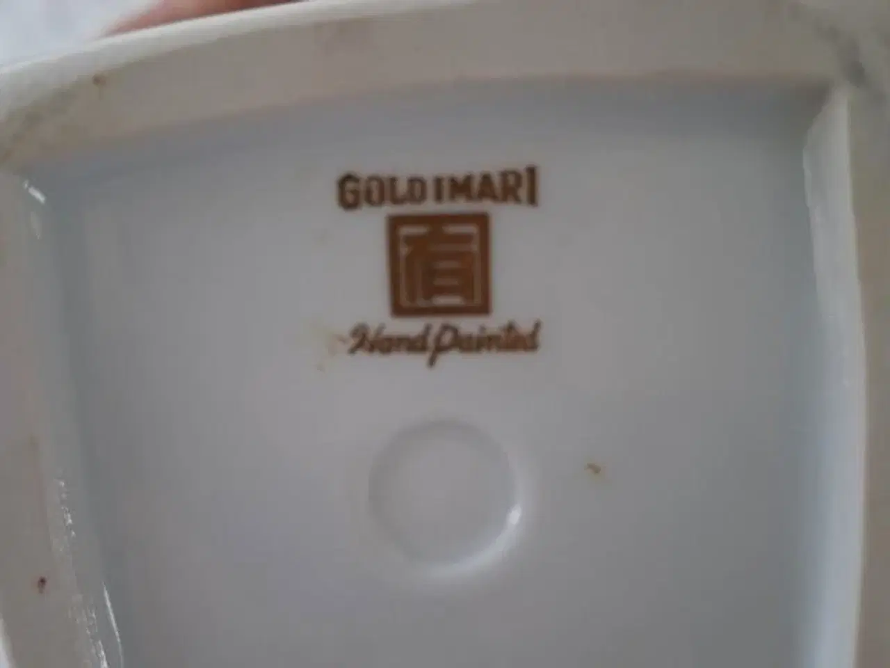 Billede 10 - Gold Imari håndmalet bordlampe med skærm sælges