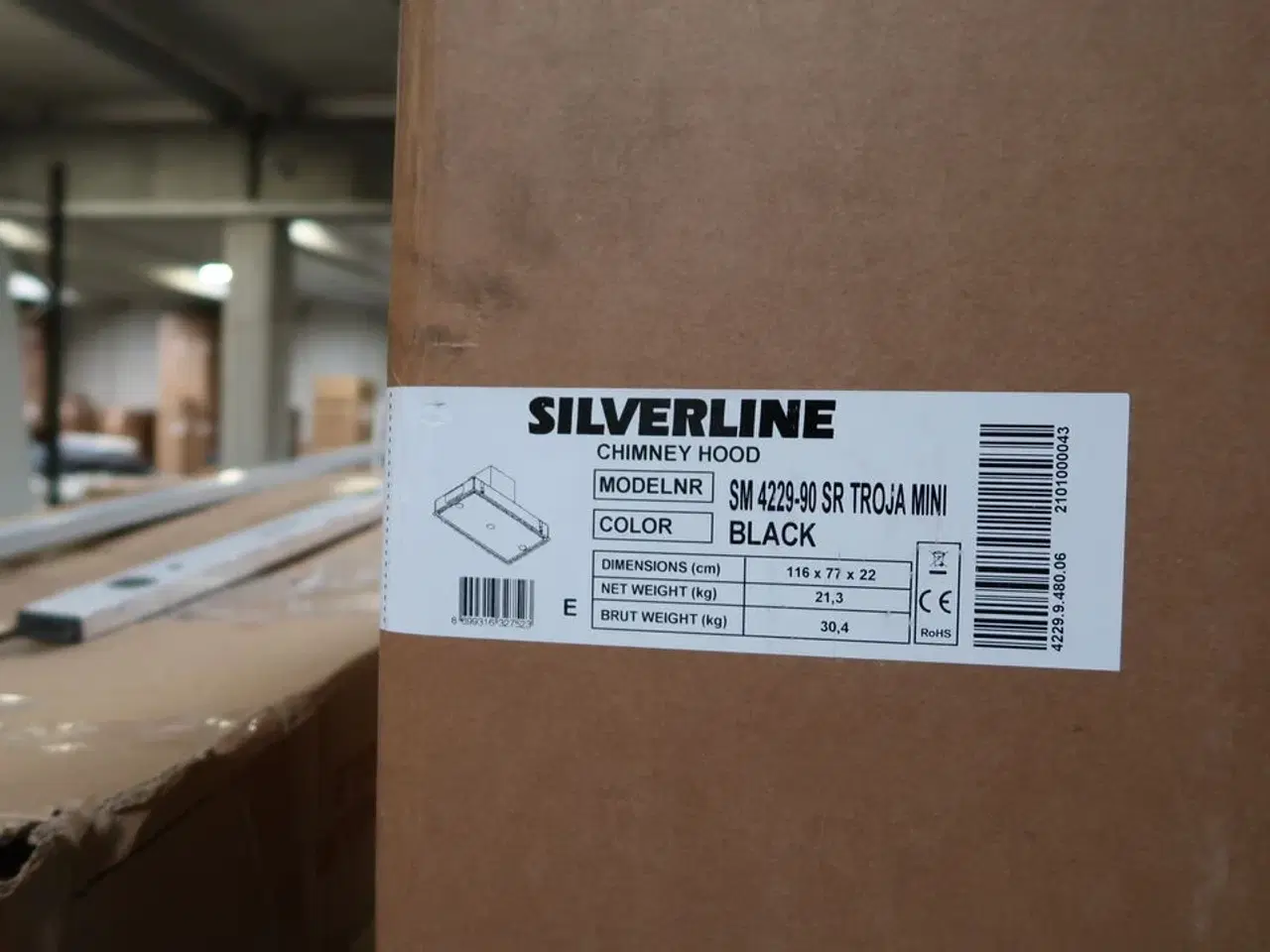 Billede 1 - Emhætte SILVERLINE SM 4229-90 SR TROJA MINI