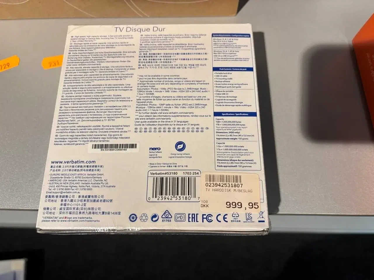 Billede 2 - Harddisk VERBATIM 1TB