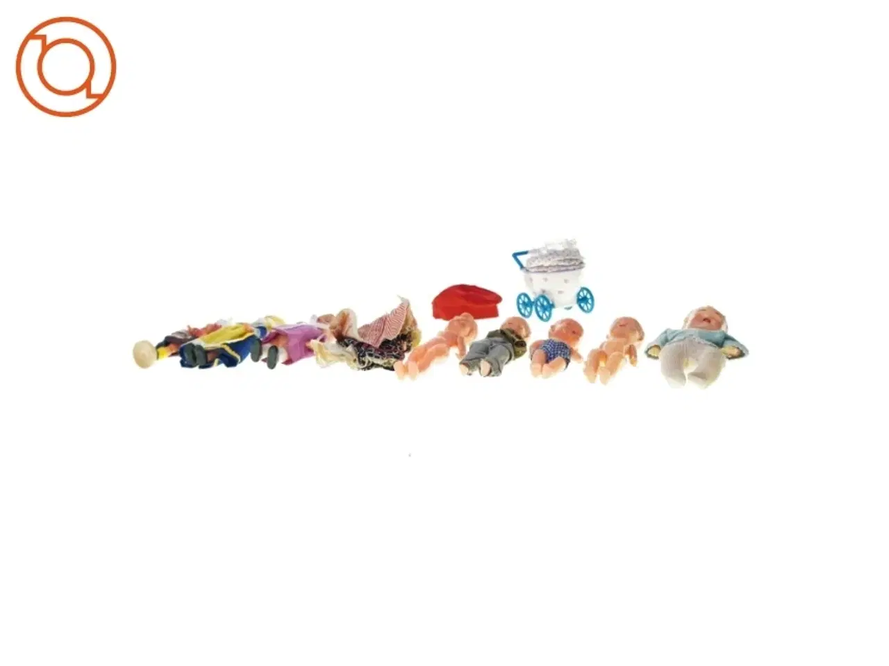 Billede 2 - Dukker med barnevogn (str. 16 cm)
