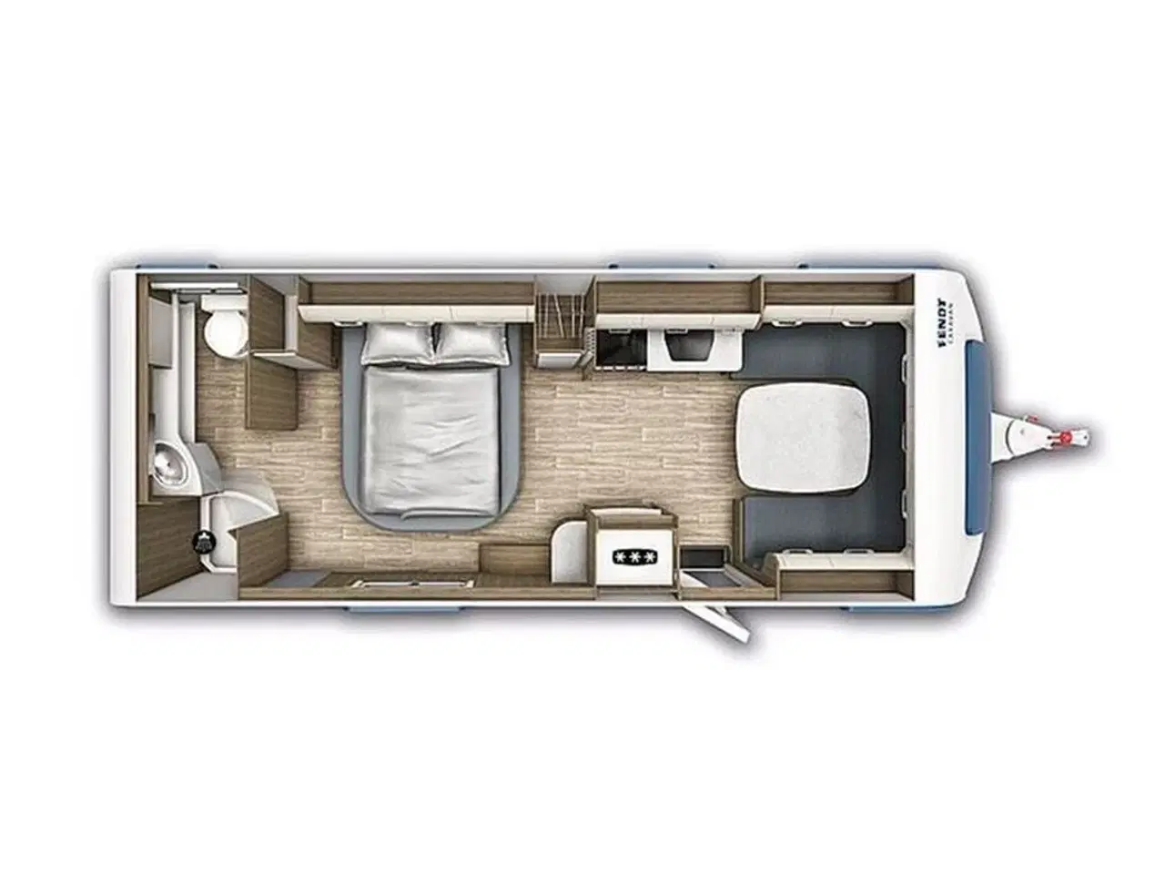 Billede 4 - 2021 - Fendt Tendenza 650 SFDW   Fendt Tendenza 650 SFDW 2021 – Queensbed seng – Se den nu hos Camping-Specialisten - queensbed seng