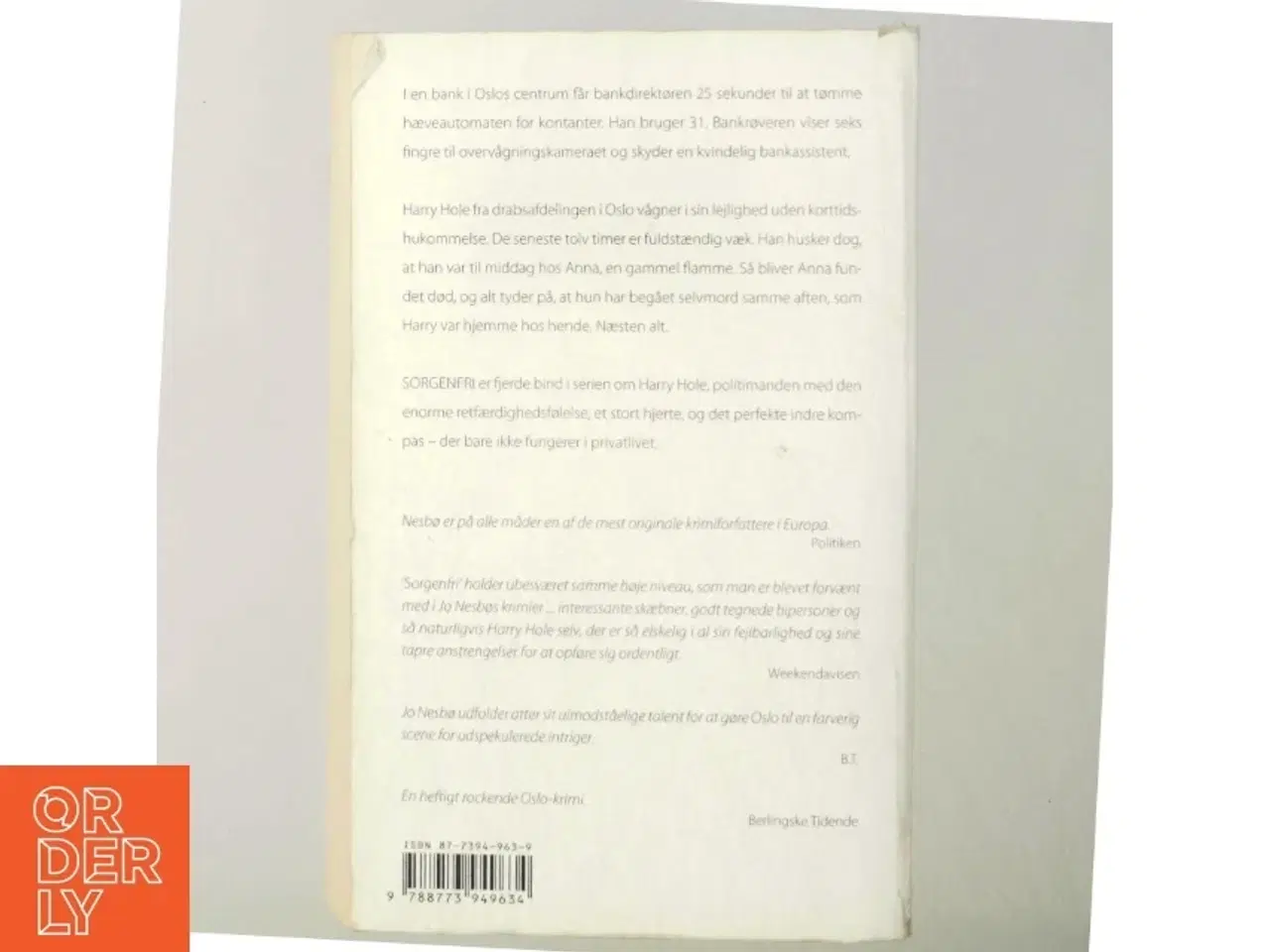 Billede 3 - Sorgenfri af Jo Nesbø (Bog)