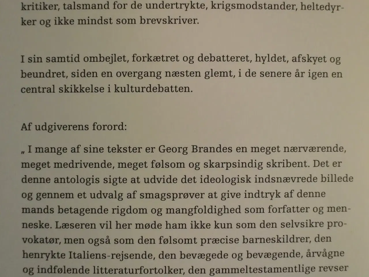 Billede 4 - georg brandes - den mangfoldige - en antologi, ved