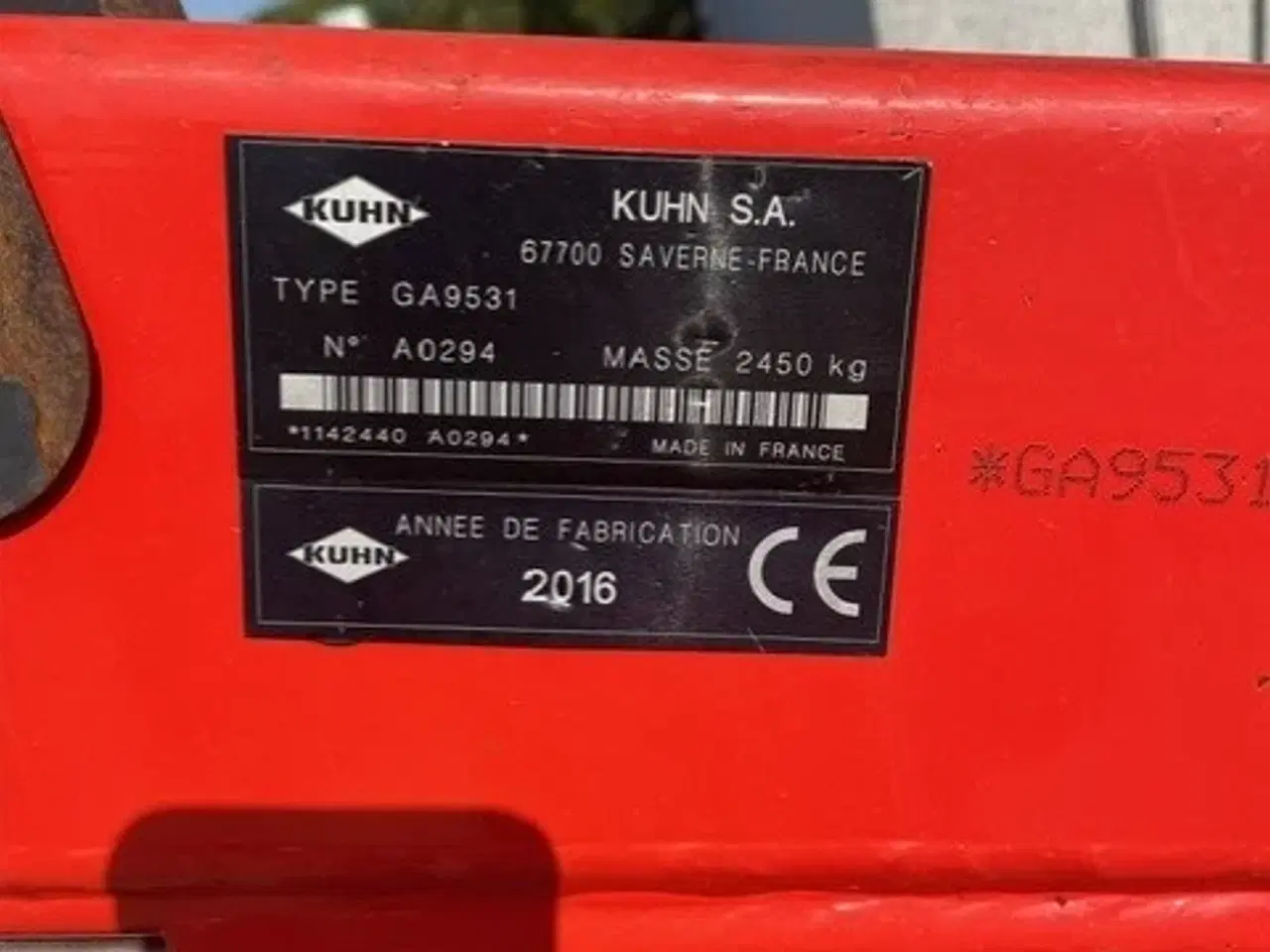 Billede 8 - Kuhn GA 9531 Master drive.