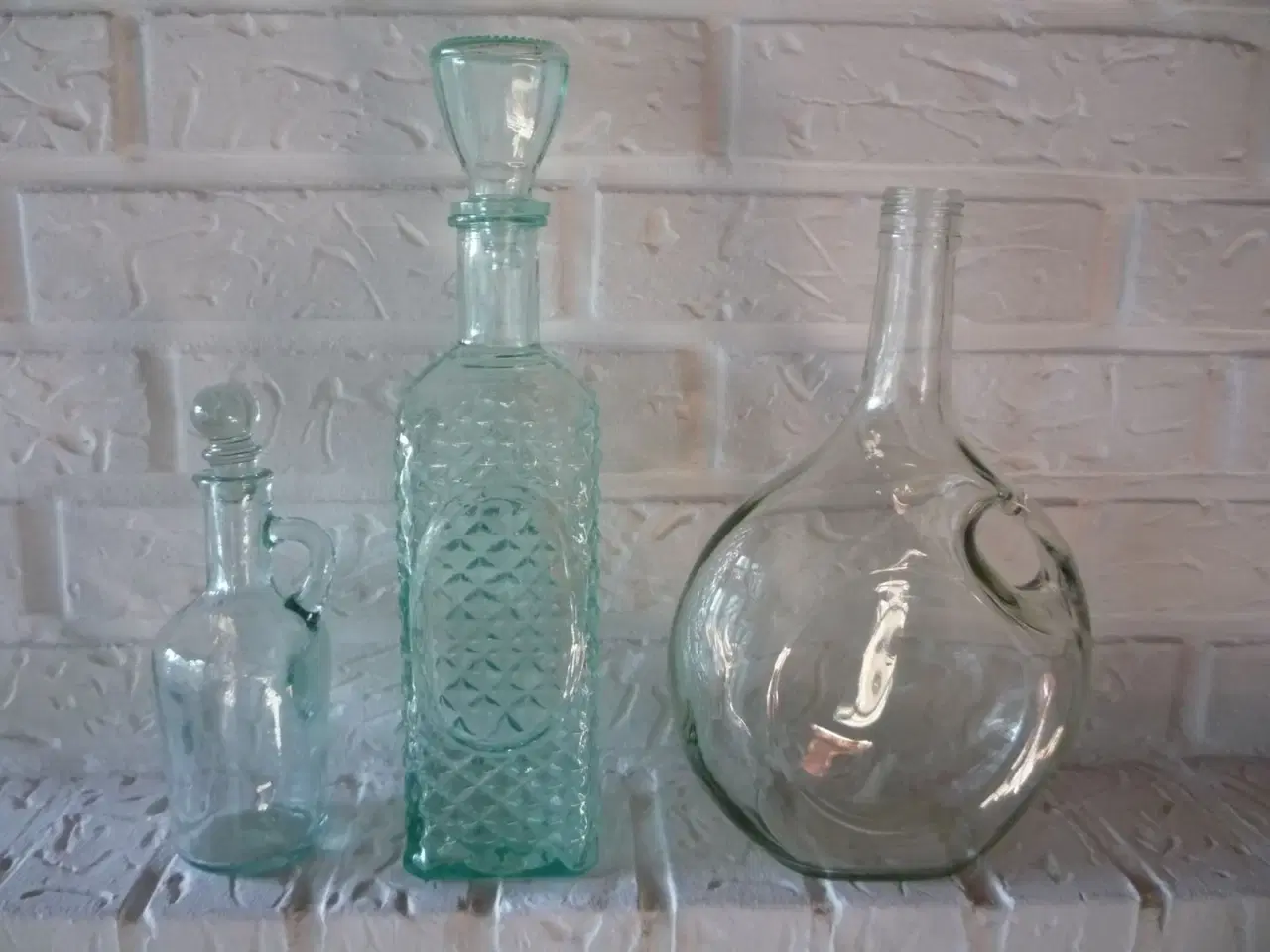 Billede 1 - Karafler eller glasflasker, 3 stk.
