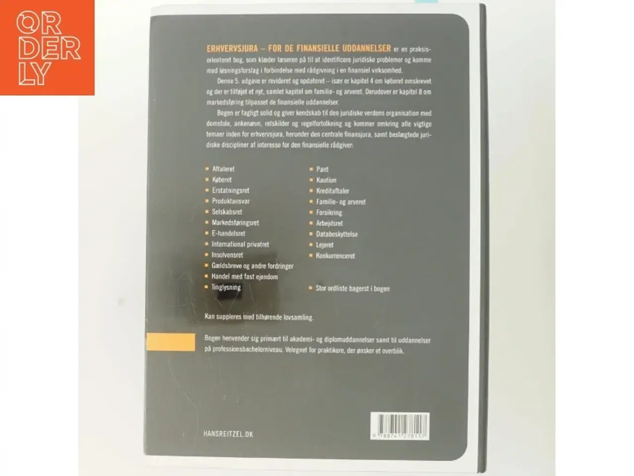 Billede 3 - Erhvervsjura for de finansielle uddannelser af Bjarke Tinten (Bog)