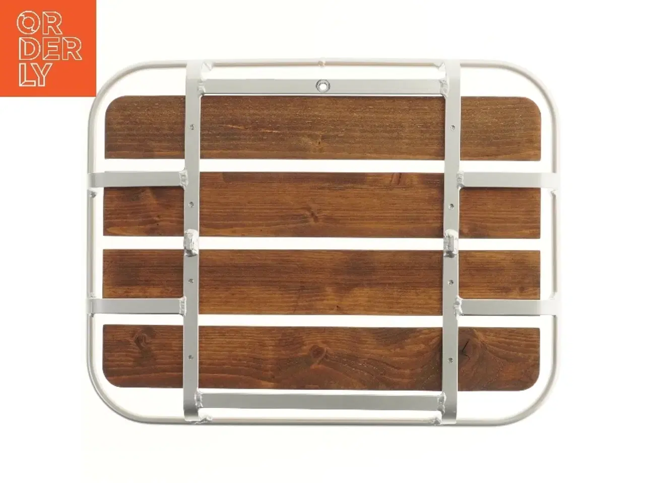 Billede 2 - Bagagebærer i metal og træ (str. 50x39 cm)