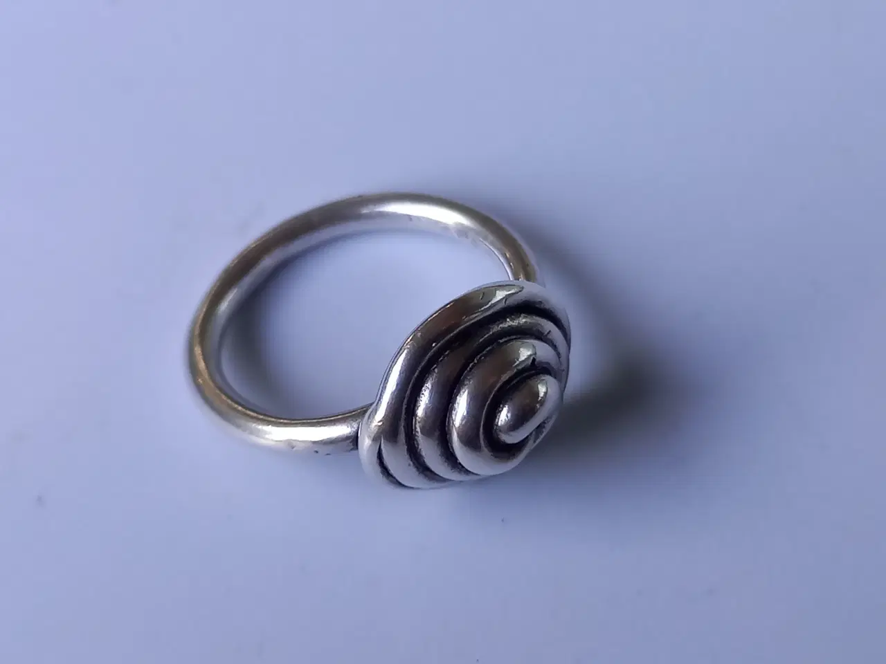 Billede 1 - Vintage sølv ring swirvel.