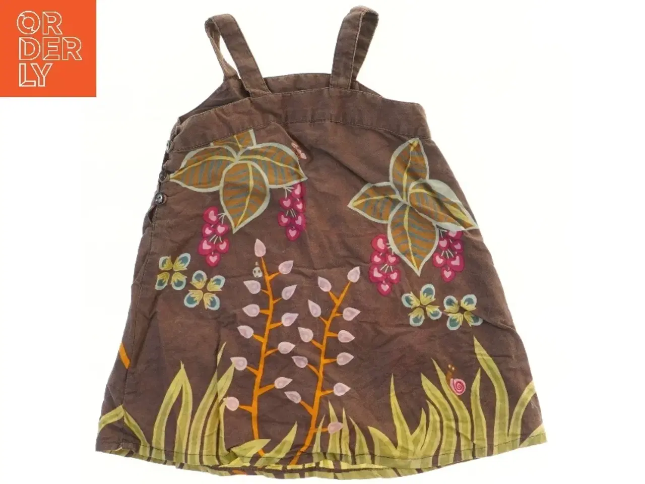 Billede 2 - Brun kjole med farverigt dyremotiv fra H&M (str. 74)