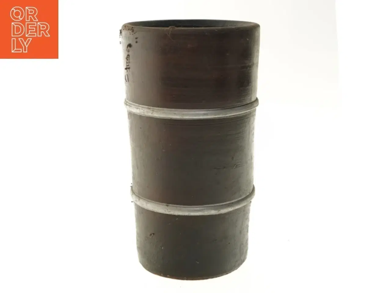 Billede 1 - Brun keramikvase (str. Ø 17x31 cm)