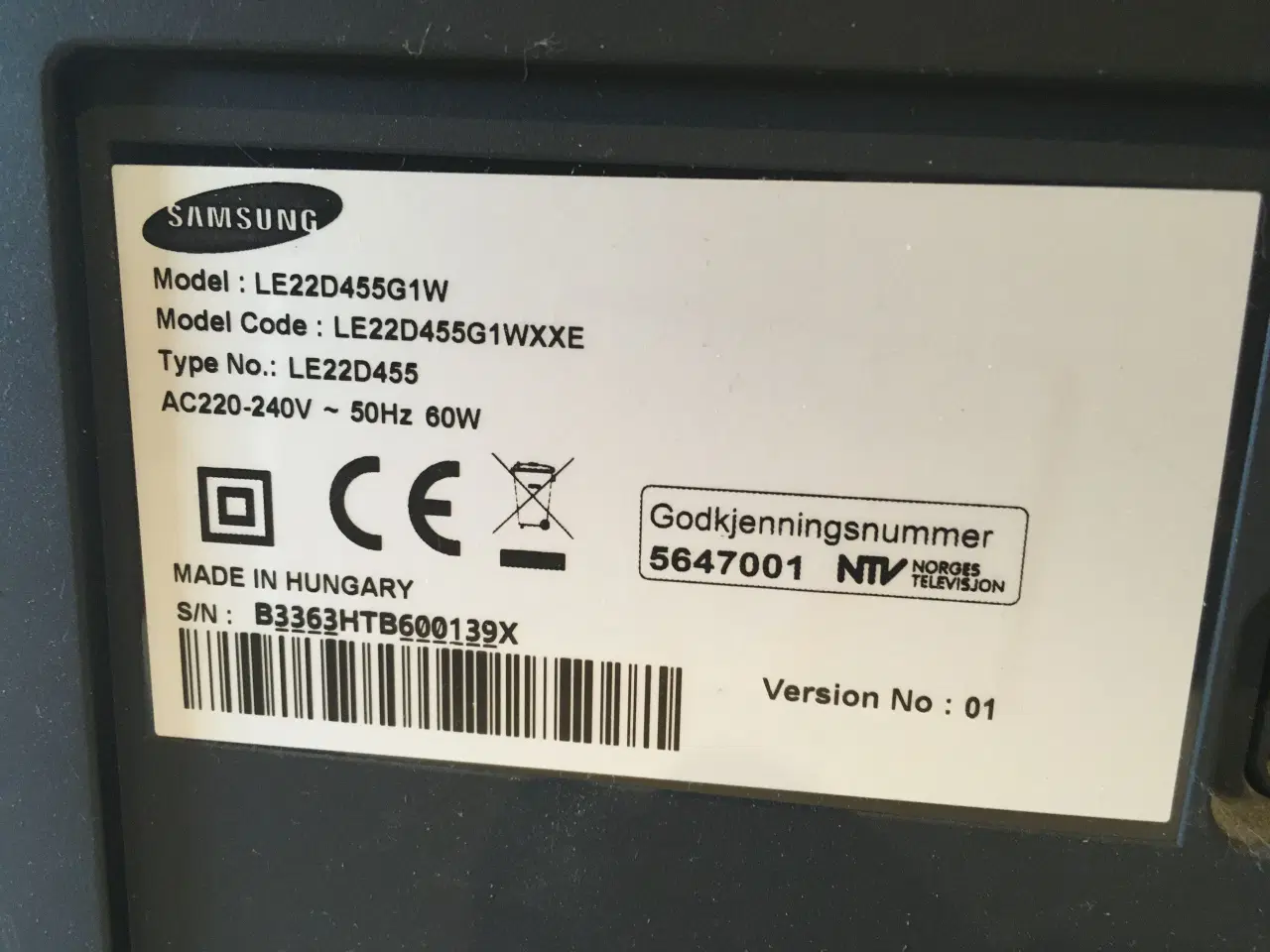 Billede 2 - Samsung 22" LED tv