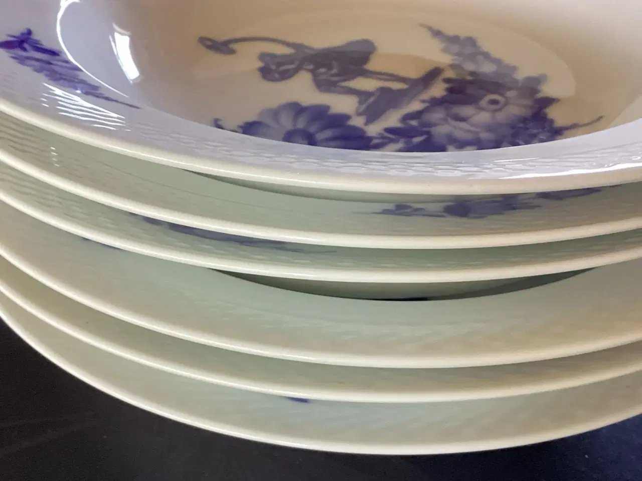 Billede 3 - Royal Copenhagen Blå Blomst flettet med Lurblæser 