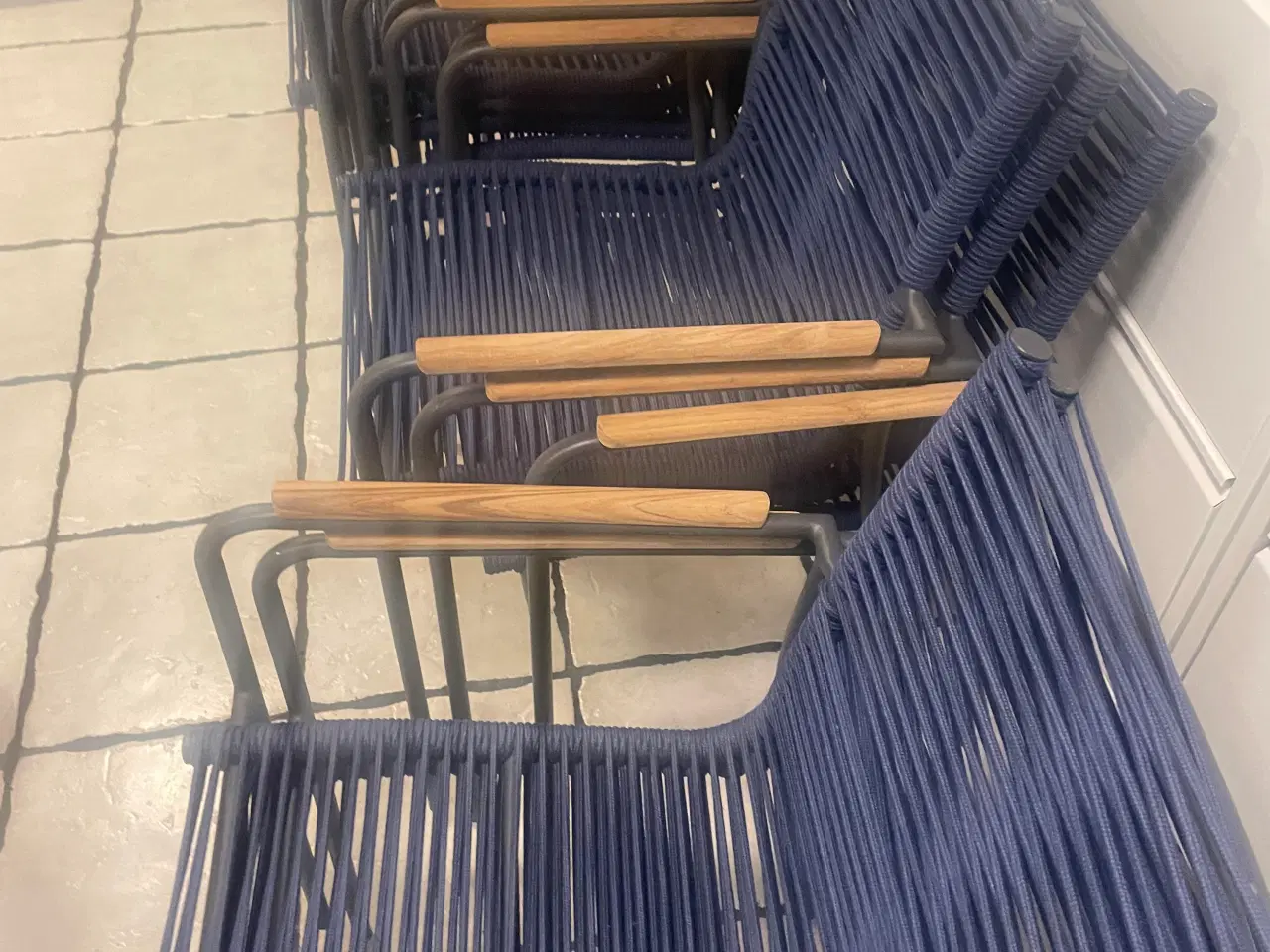 Billede 2 - Mood classic havestol teak armlæn blå