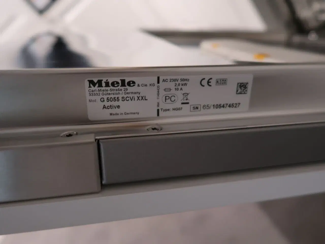 Billede 4 - Integreret opvaskemaskine MIELE G 5055 SCVi XXL Active