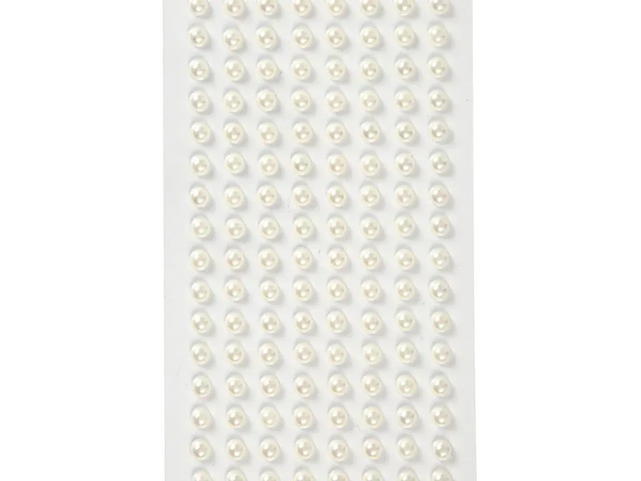 Billede 1 - Selvklæbende halvperler 5 mm, hvid - 144 stk.