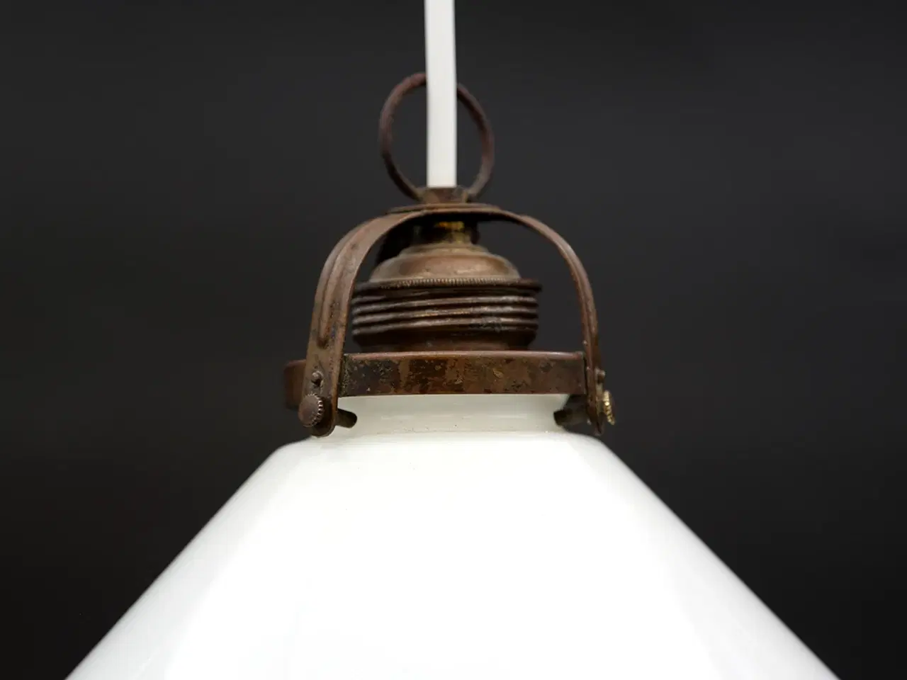 Billede 5 - Stor vintage skomagerlampe i opalglas