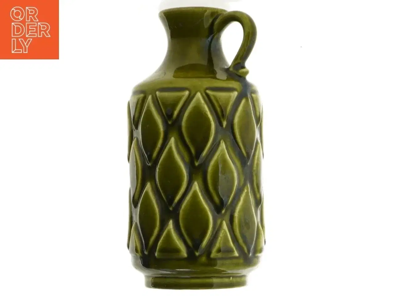 Billede 3 - Grøn keramik vase, 1541/18 (str. 18 cm)