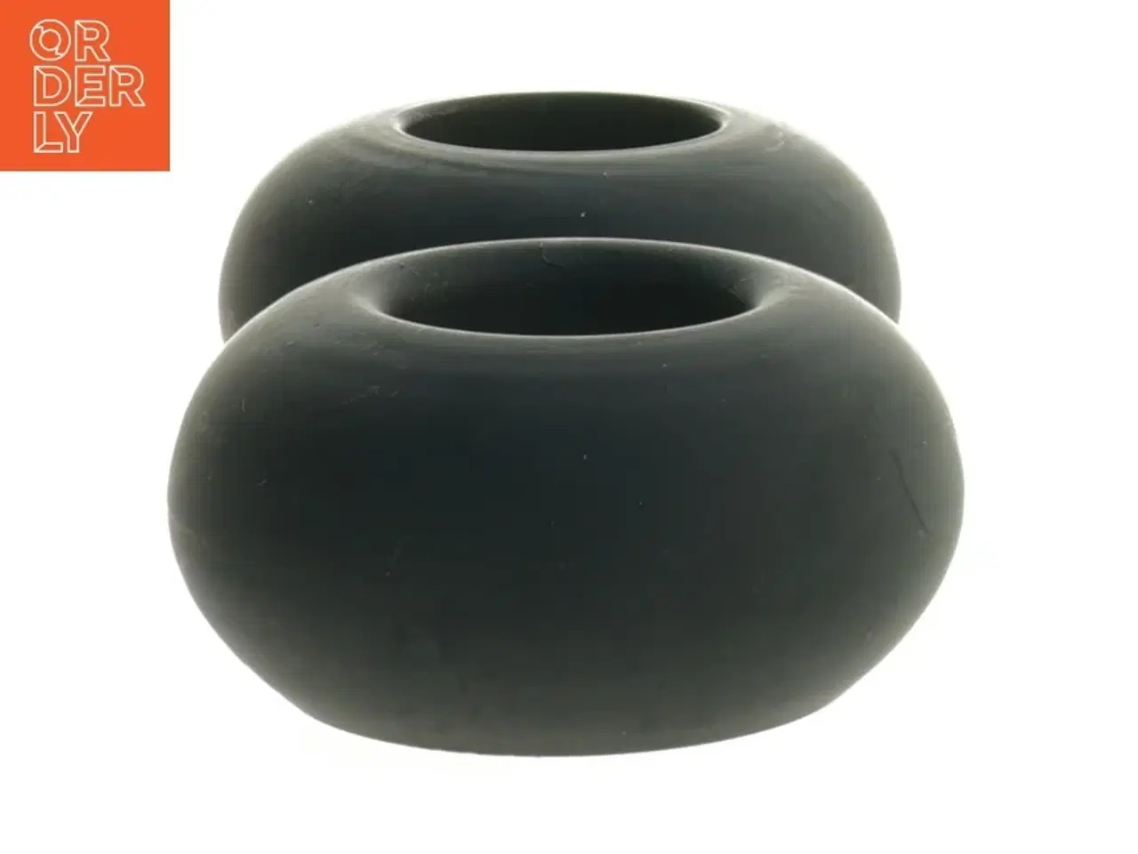 Billede 2 - Runde sort lysestager (str. 9,5 cm)