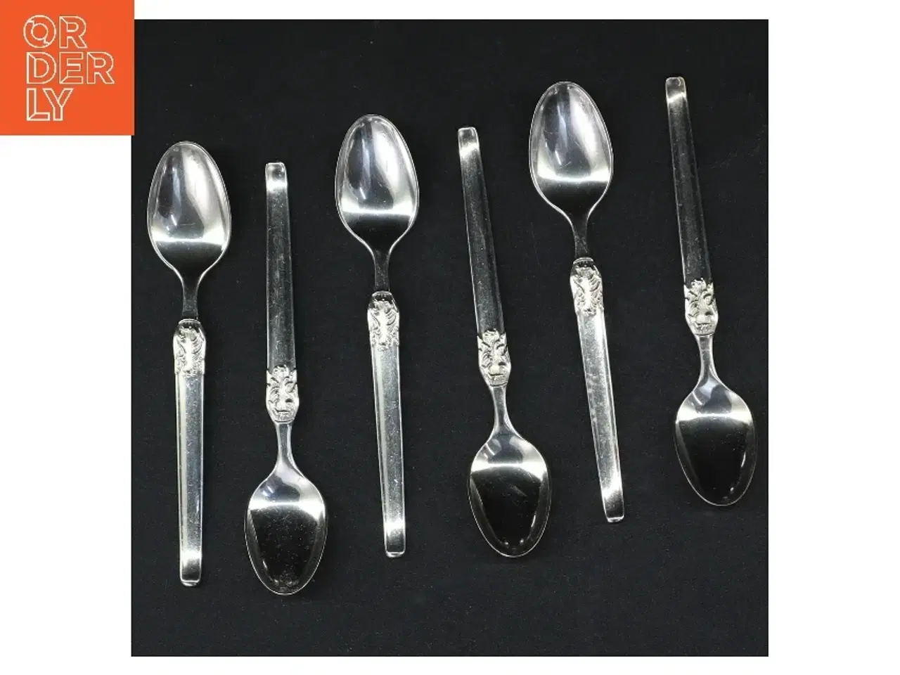 Billede 1 - Sølvskeer med mønster (str. 12,5 cm)