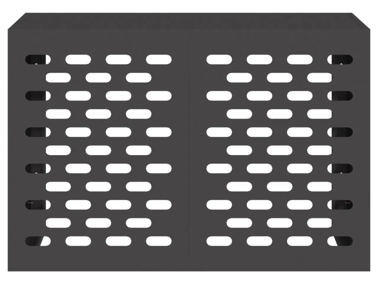 Billede 6 - Air Conditioner Cover Sort 90 x 40 x 60 cm Stål
