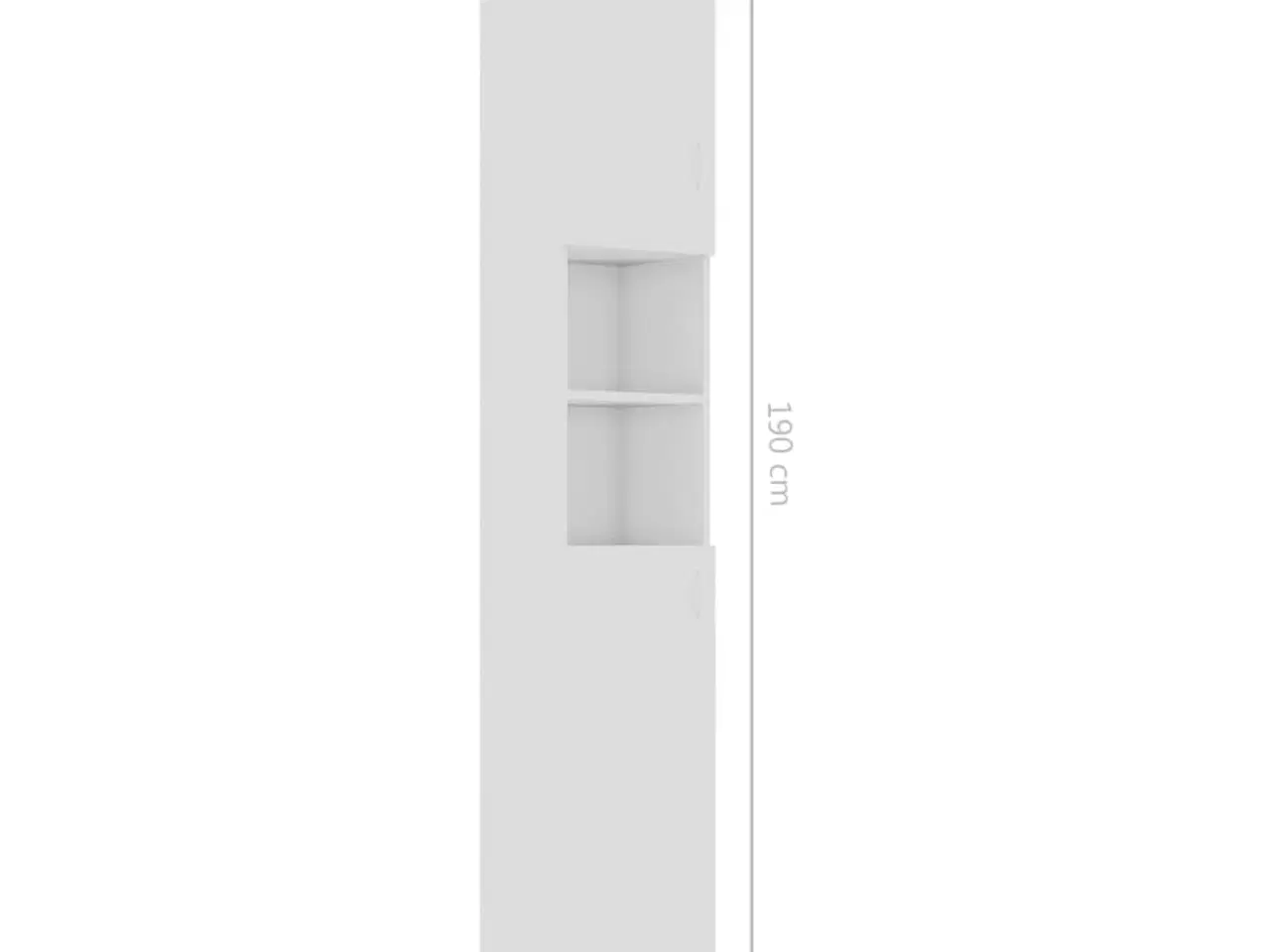 Billede 9 - Badeværelsesskab 32x25,5x190 cm konstrueret træ hvid højglans