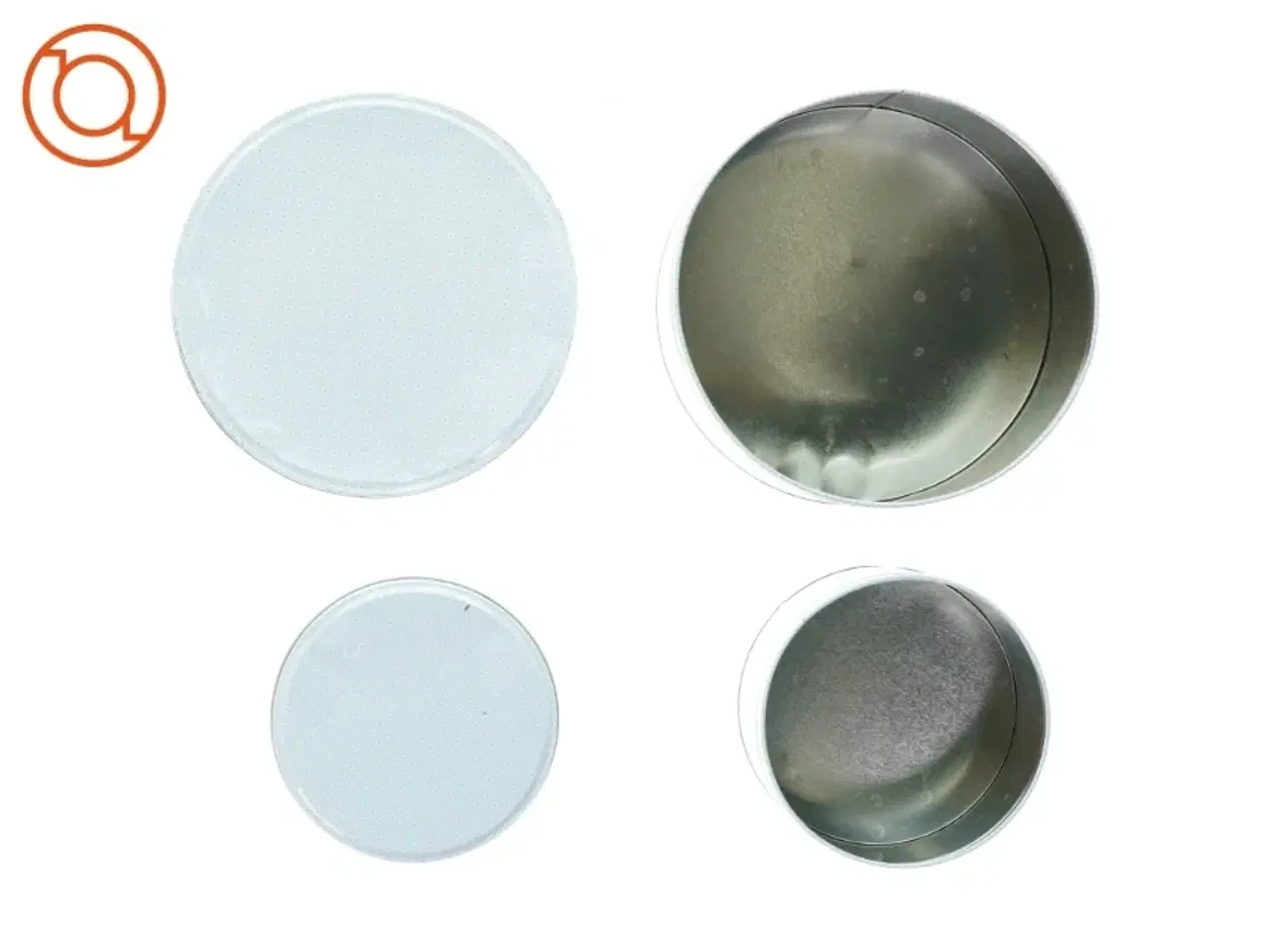 Billede 2 - Runde metalbøtter 2 styks (str. Ø: 20 og 14 cm)