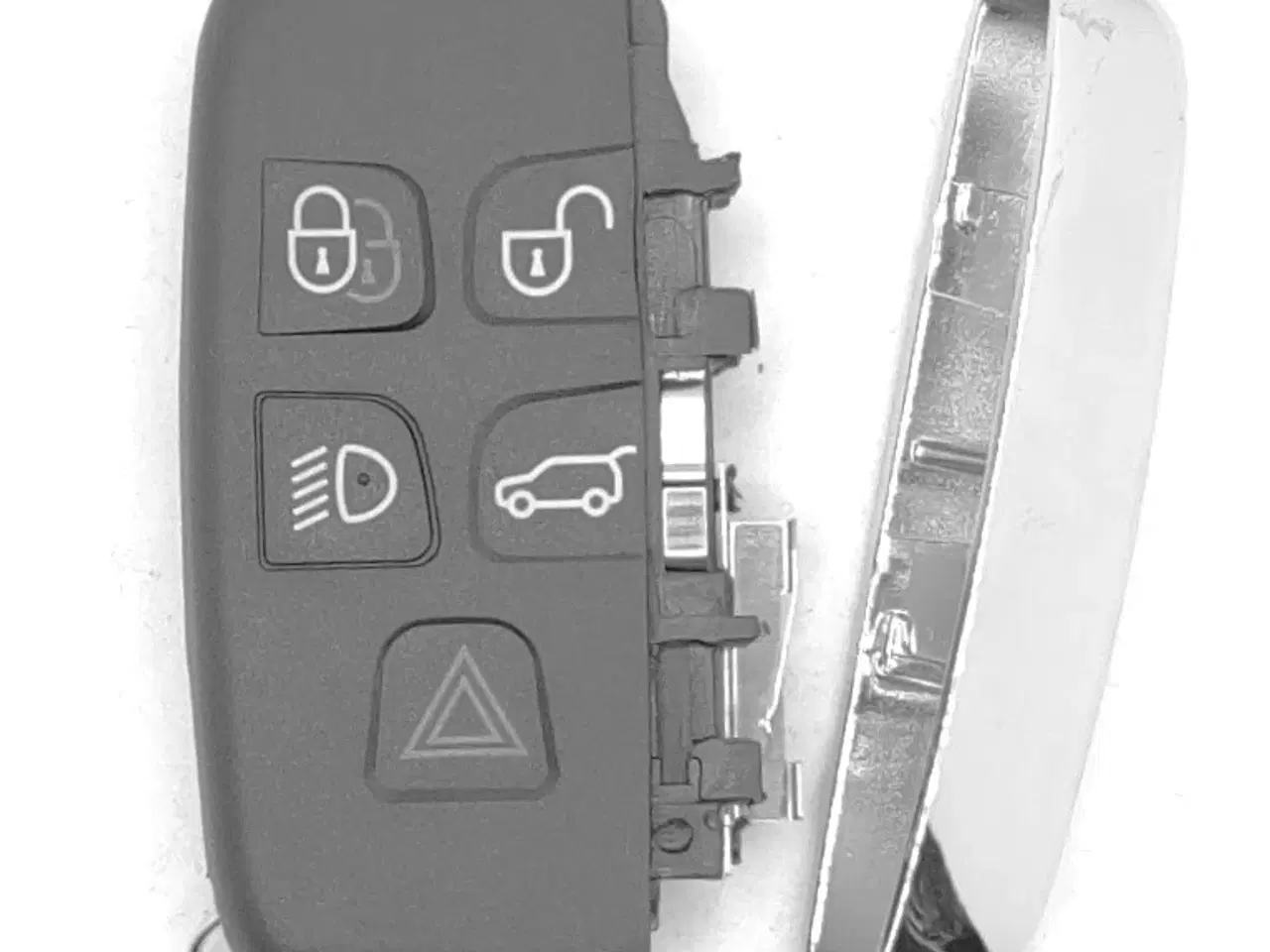 Billede 4 - Reparationssæt til Jaguar & Rover keyless / nøglefri nøgle med 1 Chrome side