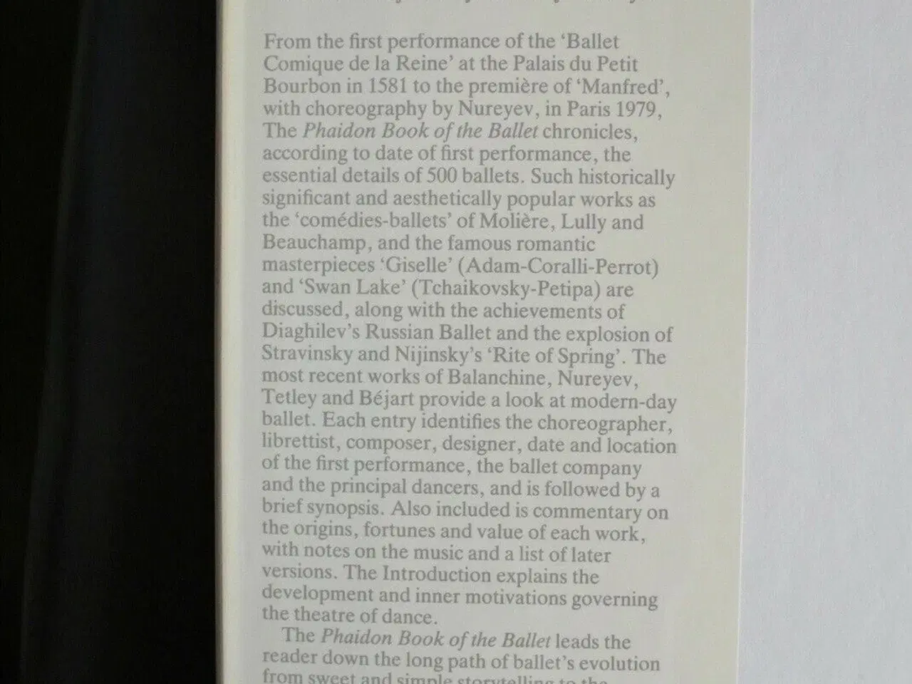 Billede 2 - phaidon book of the ballet, preface by rudolf nure