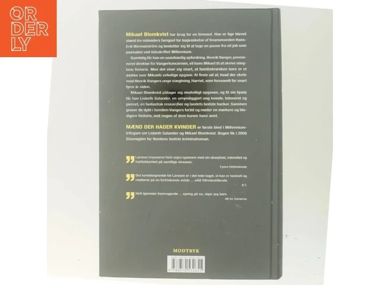 Billede 3 - Mænd der hader kvinder af Stieg Larsson (Bog)