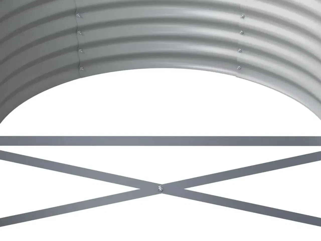 Billede 5 - Plantekasse 296x80x36 cm galvaniseret stål grå